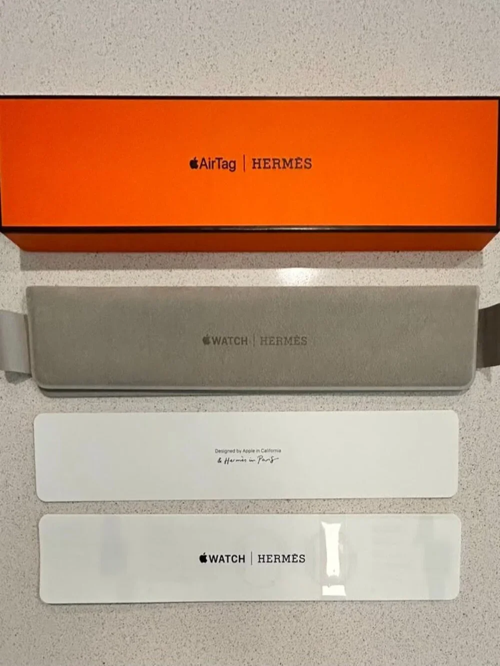 Hermès Apple Watch & AirTag Empty Box Orange Packaging Case 12 x 3 x 1.